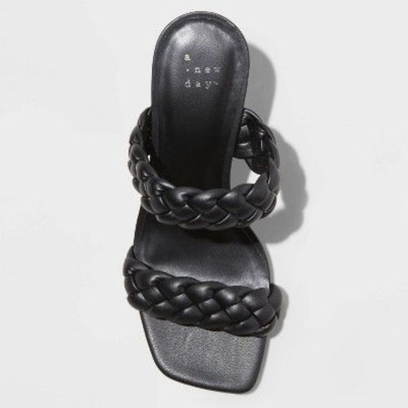 Women's Basil Mule Heels - A New Day Black 8.5 - Picture 2 of 3